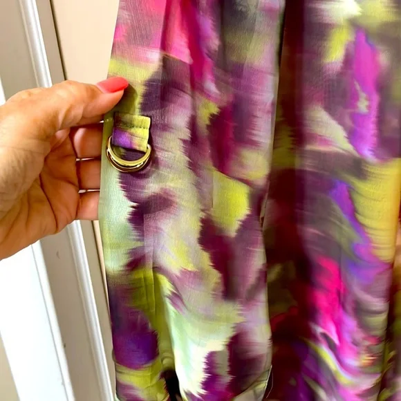 J Lo (Jennifer Lopez) gorgeous watercolor blouse - SZ S - Picture 3 of 8